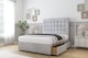 image 4 of Sloomy Alabama Silver Naples Divan Bed Base 4 Drawers With 54 Inch Floor Standing Headboard | Silver | Silver | Super King | 1