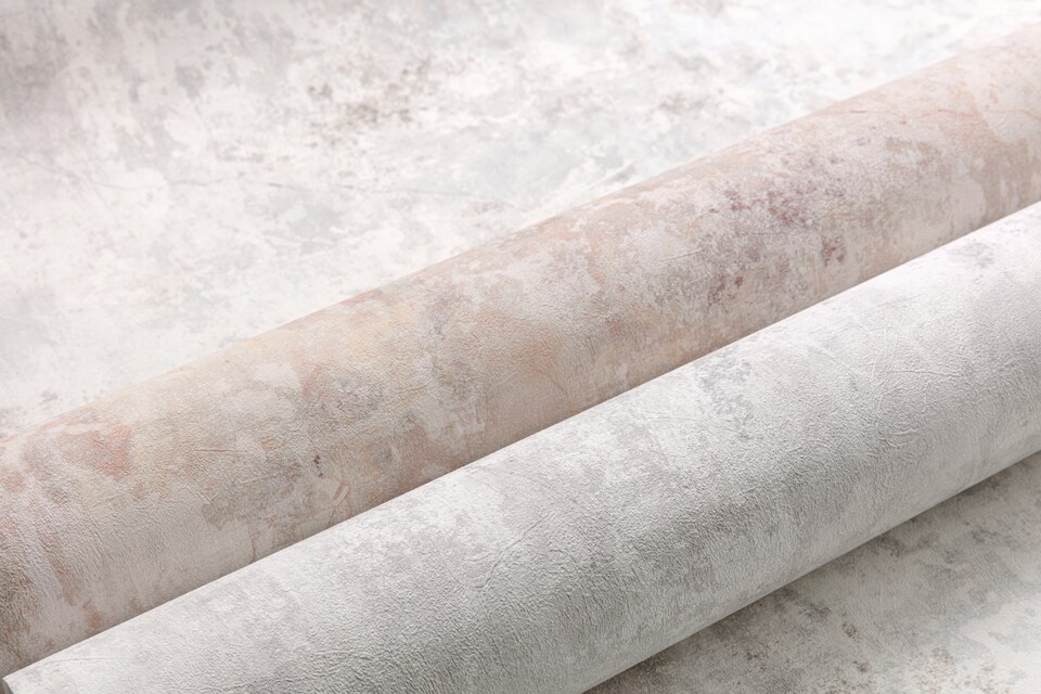 image 1 of Grandeco Distressed Rustic Industrial Concrete Effect Textured Wallpaper, Grey | Grey | Grey | 5.32