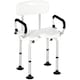 image 1 of HOMCOM Adjustable Shower Stool with Foot Pads for Elderly Disabled Blue