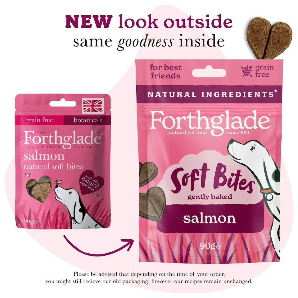 image 1 of Salmon Soft Bites Dog Treats (8x90g)