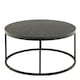 image 2 of Spiro Coffee Table with Black Marble Melamine Top & Black Legs