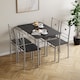 image 1 of Vida Designs Roslyn 4 Seater Dining Set 3 Piece Table & Bench Set, Black