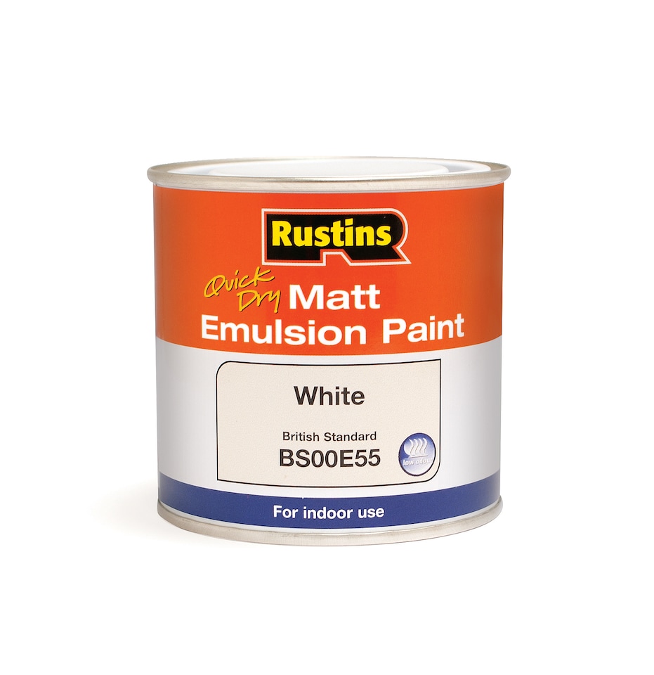 image 1 of Rustins Quick Dry Matt Emulsion Paint White 250ml