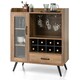 image 1 of COSTWAY Kitchen Storage Cabinet Wine Cabinet Sideboard Grey
