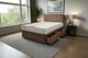 image 1 of Sarah Plush Bed Set With Mattress, 2 Drawers Same Side & 24"Headboard