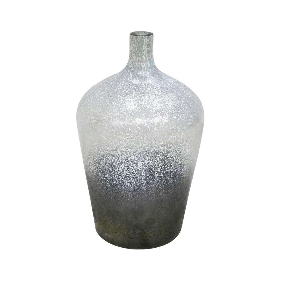 image 1 of Verre Stem Frosted Vase Blue