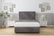 image 2 of Sloomy Lancaster Slate Naples Divan Bed Base 2 Drawers Left Side With 54 Inch Floor Standing Headboard & 12 Inch Matching Footboard | Grey | Slate | Small Single | 1