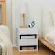 image 8 of HOMCOM Floating Bedside Table Set of 2 Wall Mounted Nightstand W/ Drawer Black