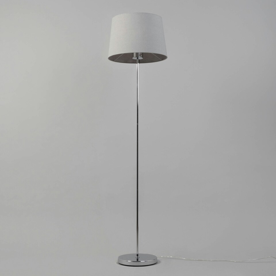 image 1 of BHS Mira Touch Floor Lamp | Silver | Chrome & Grey | 1