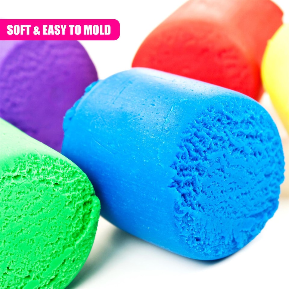 image 1 of The Magic Toy Shop Giant Dough Bucket Non-Toxic Modelling Clay Kit 10 Colours 1.5 Kg