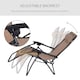 image 3 of Outsunny Zero Gravity Chair, Reclining Lounger w/ Pillow Beige