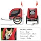 image 9 of PawHut Steel Frame Bike Trailer Dog Carrier