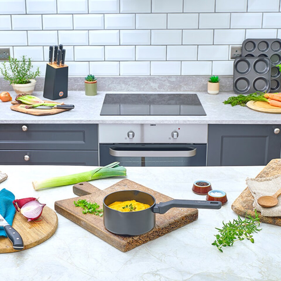 image 1 of Stoven Noir 14cm Non-Stick Milk Pan