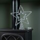 image 5 of 28cm Battery Powered Silver Christmas Star Tree Topper with Blue Multi-Action LEDs