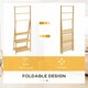 image 5 of kleankin Foldable Natural Bamboo Towel Rack with 3 Towel Rails and 3 Shelves