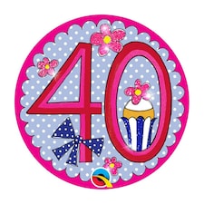 Rachel Ellen Birthday Girl Glitter Badge - Pink/White/Purple - One Size