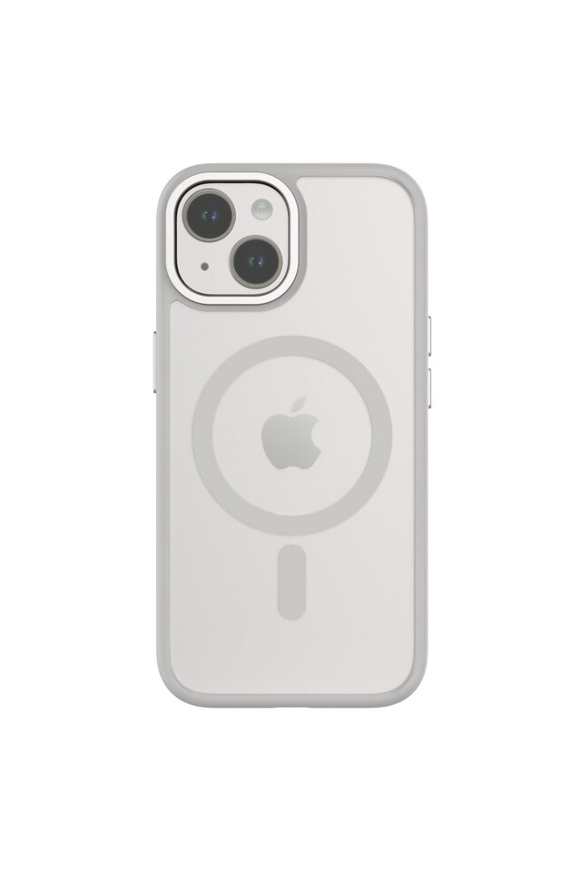 image 1 of QDOS Hybrid Soft + Snap (MagSafe) Case for iPhone 15 - White Grey | White