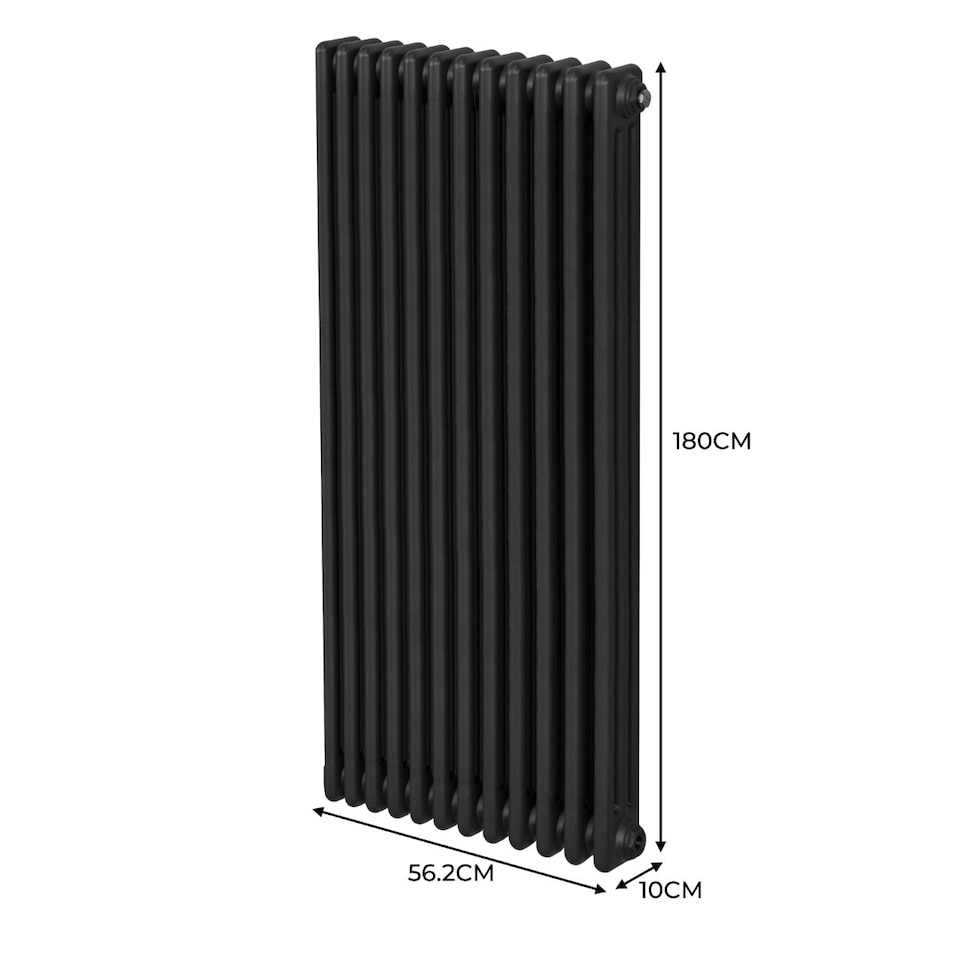 image 1 of Traditional 3 Column Radiator 1800 x 562mm Black