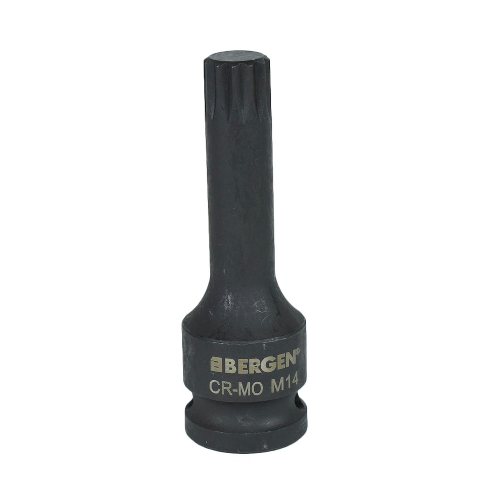 image 1 of M14 x 78mm Impacted Impact Extra Long Spline Bit 1/2" Drive Male Socket