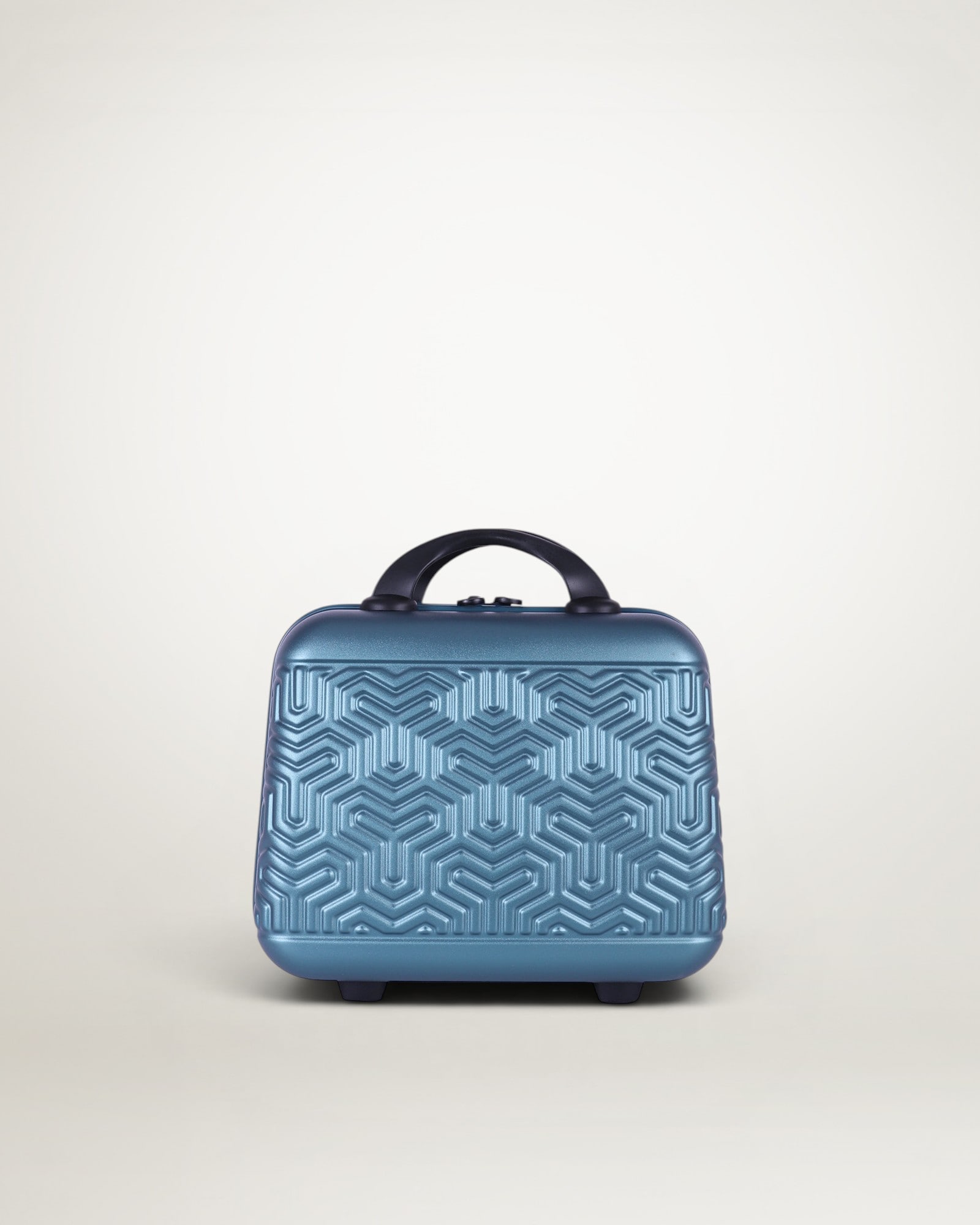 JLY Signature 14" Hard Shell Vanity Case, Trolley Strap in Blue