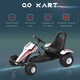 image 7 of HOMCOM Kids Children Pedal Go Kart Manual Ride On Car with Brake Gears Steering Wheel Adjustable Seat 4 Smooth Wheels Racing-Style White 104 x 66 x 57 cm