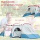 image 4 of Outsunny 6-8 Person Tunnel Tent, Two-room Camping Tent with Carry Bag, Grey