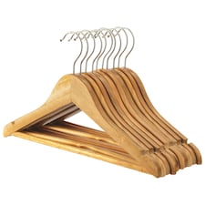Harbour Housewares Wooden Childrens Clothes Hanger - Brown - Pack of 10 - Wooden Hanger Coat Hanger Suit Hanger Jacket Hanger Shirt Hanger Trouser Hanger