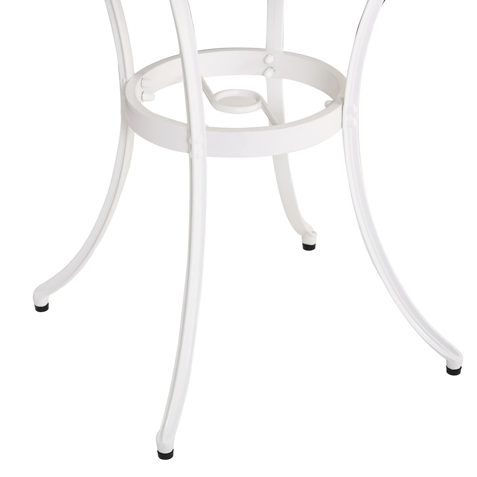 image 1 of Outsunny 3PCs Garden Bistro Set Cast Aluminium Round Table with 2 Chairs White
