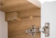 image 6 of Tall Bathroom Cabinet Slim Narrow Tallboy Wall Hung Storage Unit White Gloss and Oak Floating Modern Shelving Aruba