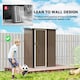image 5 of Outsunny Outdoor Storage Shed Steel Garden Shed w/ Lockable Door Brown