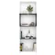 image 4 of Dallas White Bookcase With Doors - White and Carbon Grey Oak Effect with Modern Open-Plan Design | White | White & Carbon Grey | One Size | 1