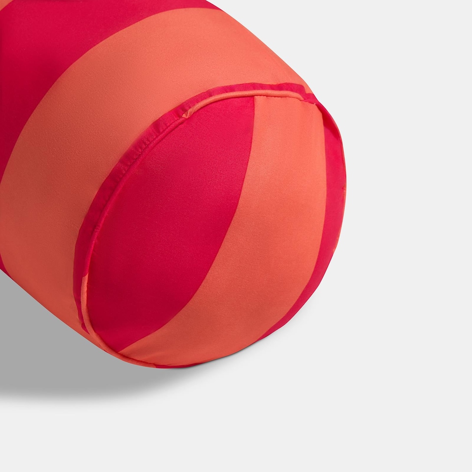 image 1 of OHS Stripe Garden Bolster Cushion Outdoor Filled Pillow Back Neck Support | Multi | Orange/Pink