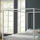 image 5 of Ashwell Modern Four 4 Poster White Metal Bed Frame (Double)