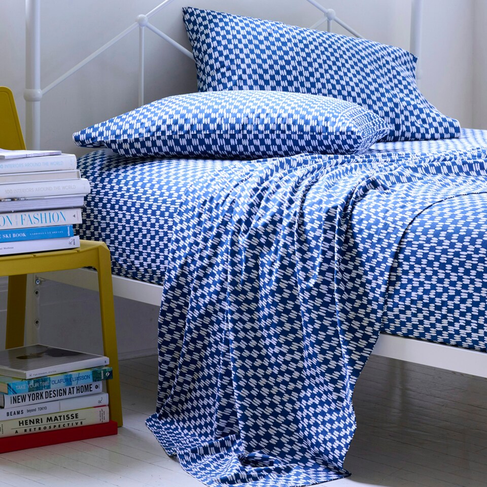 image 1 of Martex Yellow Feather Palm Duvet Cover Set Yellow Double Yellow | Double