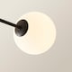 image 5 of ValueLights Darla Black Opaque Globe Bathroom Ceiling Light & Bulbs | Black