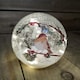 image 10 of 15cm Battery Operated Light up Robin Crackle Glass Ball with 12 Warm White LEDs