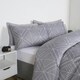 image 3 of OHS Isaac Geometric Reversible Print Duvet Cover and Pillowcase Bedding Set, Single - Grey
