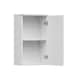 image 4 of Small Bathroom Cabinet Wall Mounted Storage Unit Slim Single Door Cupboard Handleless Narrow White Gloss Spice
