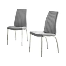 Furniturebox 2x Elephant Grey Isco Dining Chairs