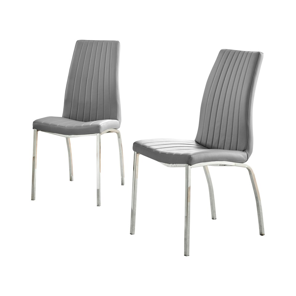 image 1 of Furniturebox 2x Elephant Grey Isco Dining Chairs