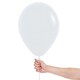 image 2 of Fashion Solid White Sempertex Biodegradable Latex Balloons 30cm / 12 in - Pack of 50 White