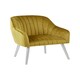 image 4 of Interiors by Premier Mustard Fabric Armchair, Cozy Velvet Armchair, Dining Chair for Living Room, Home, Accent Arm Chair