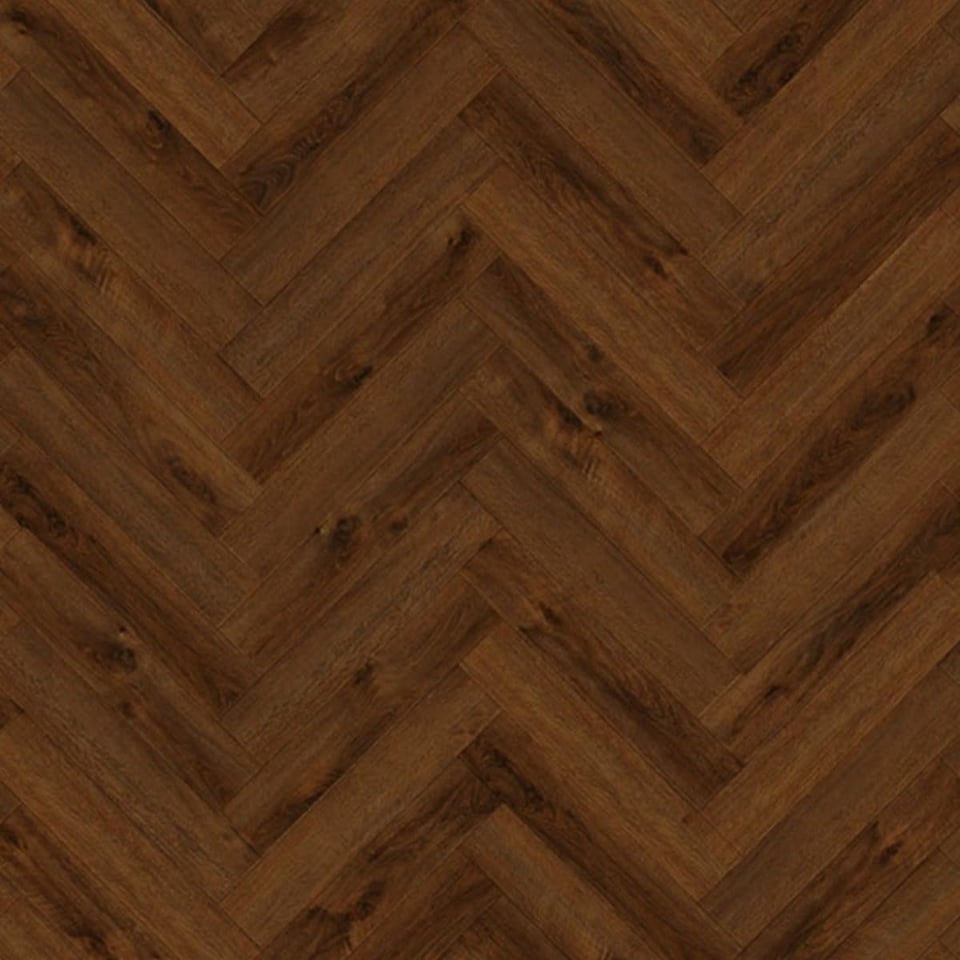 image 1 of Cherokee Wood Effect Glue Down Luxury Vinyl Tile-Herringbone(2.5mm LVT) For Domestic & Commercial Use | Brown | Cherokee Oak | Planks per Pack:  22  | Coverage per Pack: 1.38m² | 1