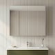image 3 of Balterley Level Contemporary Bathroom Wall Hung 2 Door Mirror Cabinet | Green | Satin Green | 182 x 600 x 715mm | 1