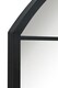 image 6 of The Arcus - Black Metal Framed Window Arched Garden Wall or Fence Mirror 69" X 33" (174CM X 85CM) | Black
