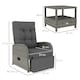 image 7 of Outsunny 3 Pieces Rattan Bistro Set with Cushions for Outdoor, Grey