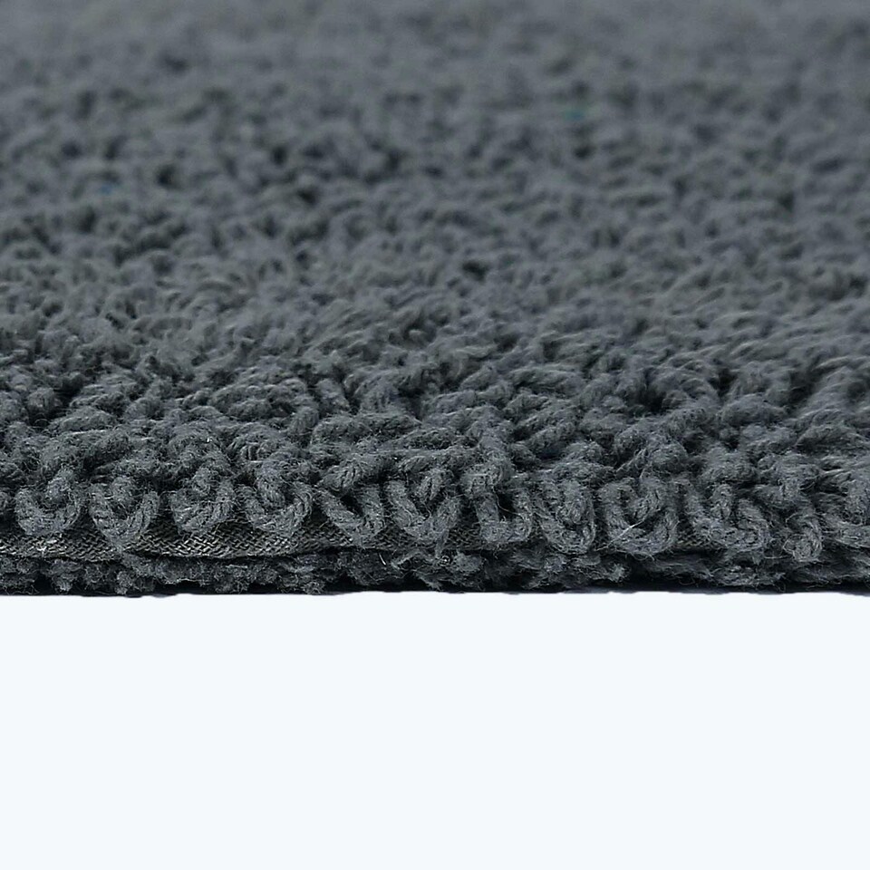 image 1 of Homescapes Luxury Reversible Extra Large Bath Mat | Grey | 70 x 120 cm