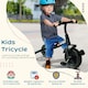 image 3 of HOMCOM Baby Kids Children Toddler Tricycle Ride on Trike W/ 3 Wheels Black