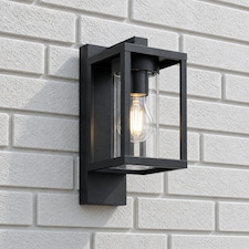 CGC ABEL Matt Black Box Lantern Wall Light