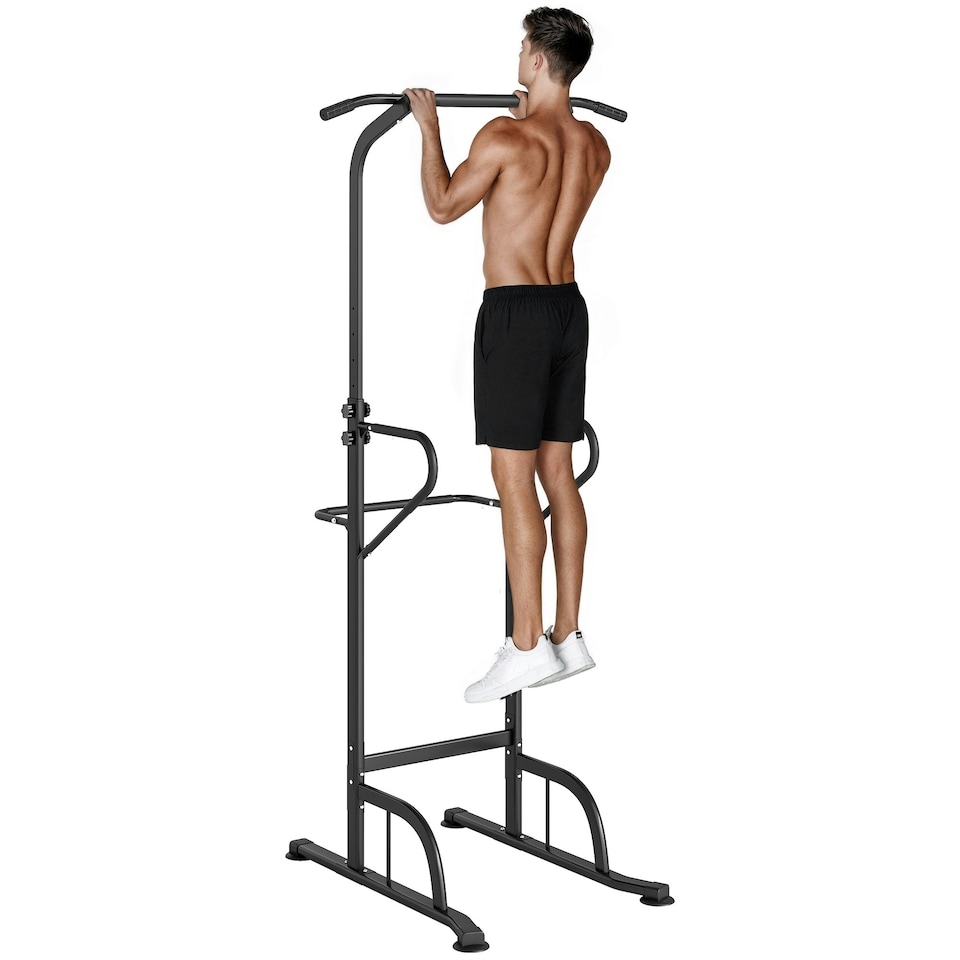 image 1 of HOMCOM Power Tower Multi-Function Pull Up Station w/ Adjustable Height for Gym